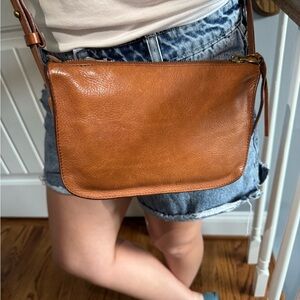 Madewell Brown Leather Crossbody Bag w/Adjustable Strap